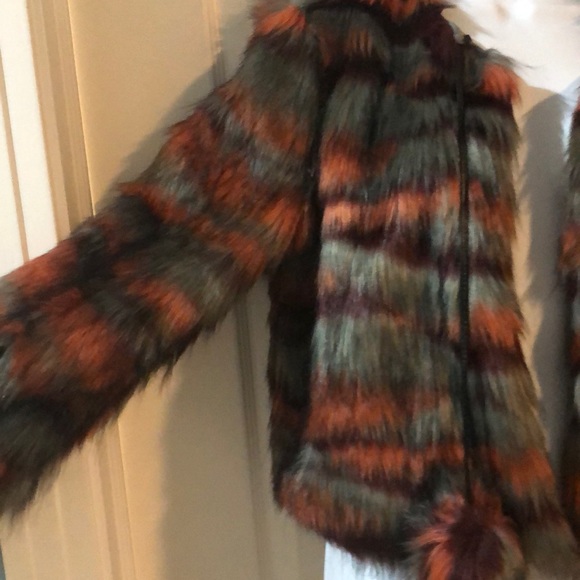 Ramy Brook Camo faux fur Krissy jacket - Picture 6 of 11